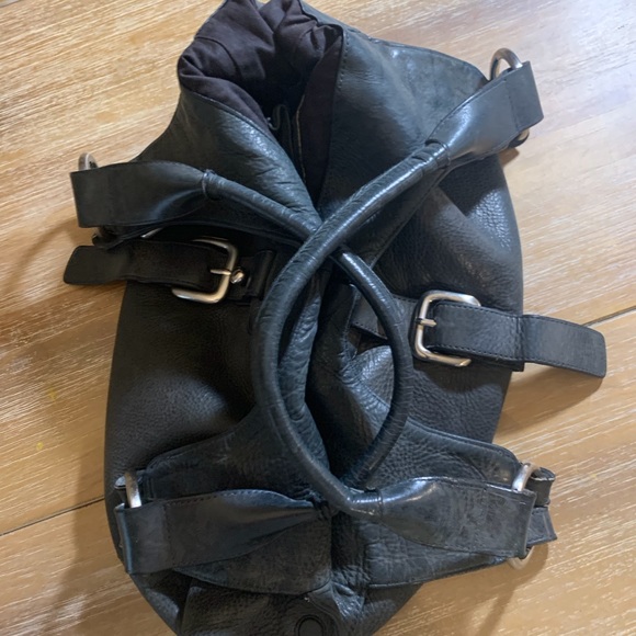 Vintage Kenneth Cole Black Leather Hobo Bag - Picture 6 of 7